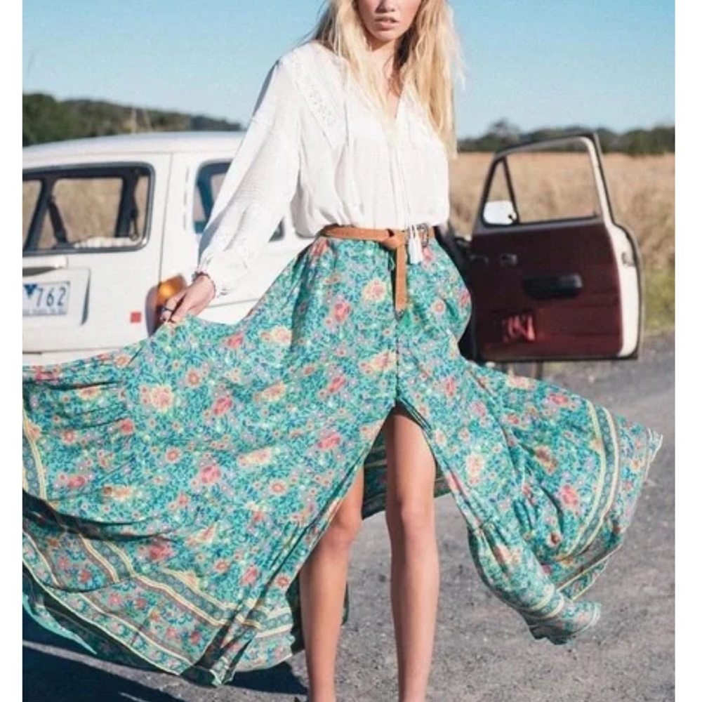 Spell & The Gypsy Collective Folk Town Maxi Skirt Size Small